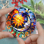 Jocidea Sun and Moon Christmas Ornaments - Bumblebee Ornaments for Tree, Holiday Keepsake Gift Exchange