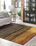 Unique Loom Barista Collection Area Rug - Mundo Nova (7' 1" Square, Beige/Blue)