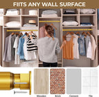 Mavivegue Closet Rod, 17 to 43 Inch Gold Adjustable Closet Rods for Hanging Clothes, Hanging Rod for Closet Wardrobes Laundry RV, Bathroom
