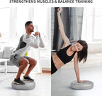 Inflated Wobble Cushion,Circular Non-slip Texture for Comfortable Sitting,Extra Thick Dyna Disc with Pump for Core Strength,Wiggle Seat to Improve Posture,Fitness,660lb Load Capacity