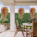 Artificial Hanging Flowers for Outdoors, 8 Pcs Fake Plant for Spring Summer Decoration, UV Resistant Realistic Silk Faux Flowers Outside Indoor Planter Porch Patio Balcony Yard Decor