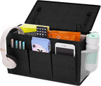Edudif Dual-purpose Bedside Caddy Bedside Organizer, Bed Caddy with 6 Pockets, Versatile Bedside Storage Solution Magazine Remotes holder, ideal for Home, Dorm, Hospital, Crib Bed