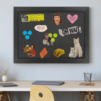AKTOP Black Cork Board Bulletin Board with Linen 18" X 24", Large Framed Corkboard for Wall, Hanging Pin Board Picture Board for Home Office Decor, Cute Vision Board with Pushpins