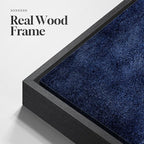 Large Framed Navy Blue Abstract Wall Art for Living Room, Modern Canvas Prints Paintings Artwork for Walls, Minimalist Blue Pictures for Hallway, Bedroom, Office Wall Decor -30x30 In