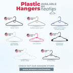 Neaties Super Heavy Duty Clothes Hangers 50+ Pack (72 Count) – Made in the USA - 10lb Capacity, Thick Plastic Hangers for Pants, Coats, Jackets, Jeans and Adult Clothing – Black