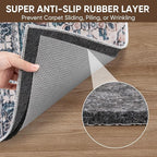 BALEINE Felt Non Slip Rug Pads, Extra Large 1/8" Thick Felt and Rubber Backing, Shock Absorbing Carpet Pad for All Carpets and Hardwood Floors (8x10 Ft)