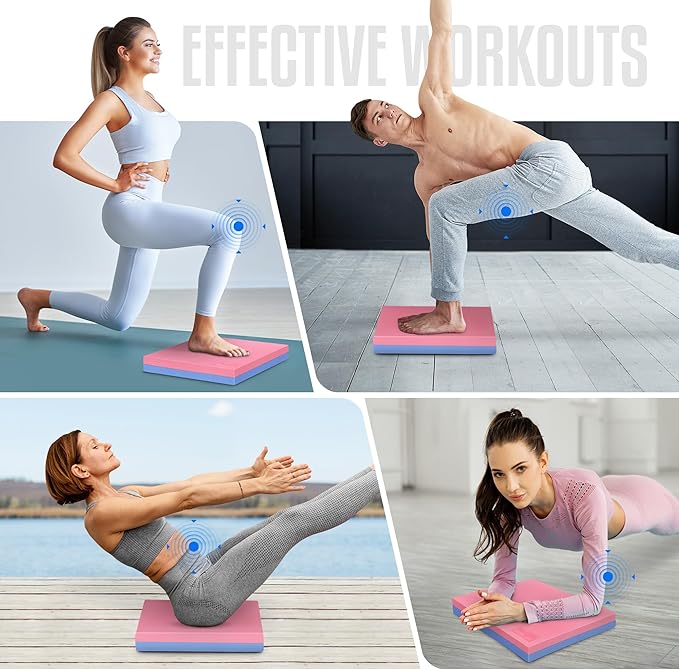 Yes4All Balance Pad, Nonslip TPE Foam Balance Pad with Upgraded Sizes - L, XL, XXL Balance Mat for Fitness, Yoga & Stability Training - Multicolor Options