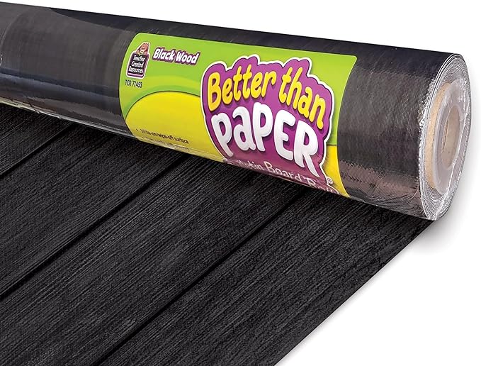 Teacher Created Resources Black Wood Better Than Paper Bulletin Board Roll (TCR77453)