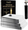 Vacuum Storage Bags 10 Pack with Hand Pump – Space Saver Compression Bags for Clothes, Bedding, Travel & Home Storage