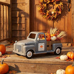 25x9.4x13in Vintage Antique Blue Farm Truck Decor, Rustic Metal Pickup Truck, Farmhouse Tabletop Decorative Planter & Storage for Home Indoor Outdoor