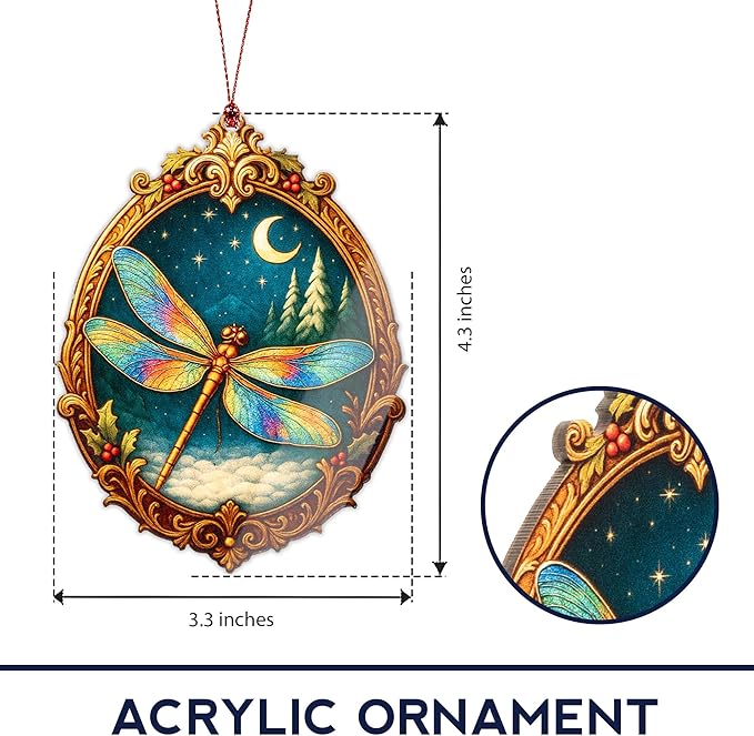 Christmas Women Gifts 2026 - Christmas Ornaments 2026 - Dragonfly Ornament - Dragonfly Gifts for Women - Christmas Women Decoration Ornaments
