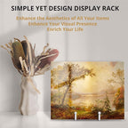 3Inch 3Pack Picture Easels for Display, Metal Decorative Plate Stand, White Picture Holder Stand, Picture Frame Stands for Display, Picture Frame Stand - Plate Display Stands Stand for Sign,Book
