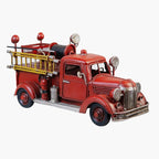 Vintage Diecast Mack Fire Truck - Retro Metal Fire Engine, Miniature Vehicles for Home Decor