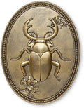 Newinhome Vintage Beetle Wall Sculpture, Antique Wall Decor, Ladybug Wall Decor, Hanging Decoration with Embossed Beetle Design, Vintage Decor for Living Room Bedroom and Hallway, Housewarming Gift
