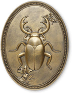 Newinhome Vintage Beetle Wall Sculpture, Antique Wall Decor, Ladybug Wall Decor, Hanging Decoration with Embossed Beetle Design, Vintage Decor for Living Room Bedroom and Hallway, Housewarming Gift