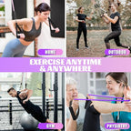 Exercise Resistance Bands with Handles for Working Out, 150/200/250/300 Lbs Workout Bands Set with Door Anchor for Physical Therapy, Yoga, Pilates