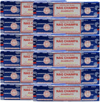 Nag Champa Incense Sticks 40g x 12 and Incense Stick Holder Bundle Insence Insense Satya Incense