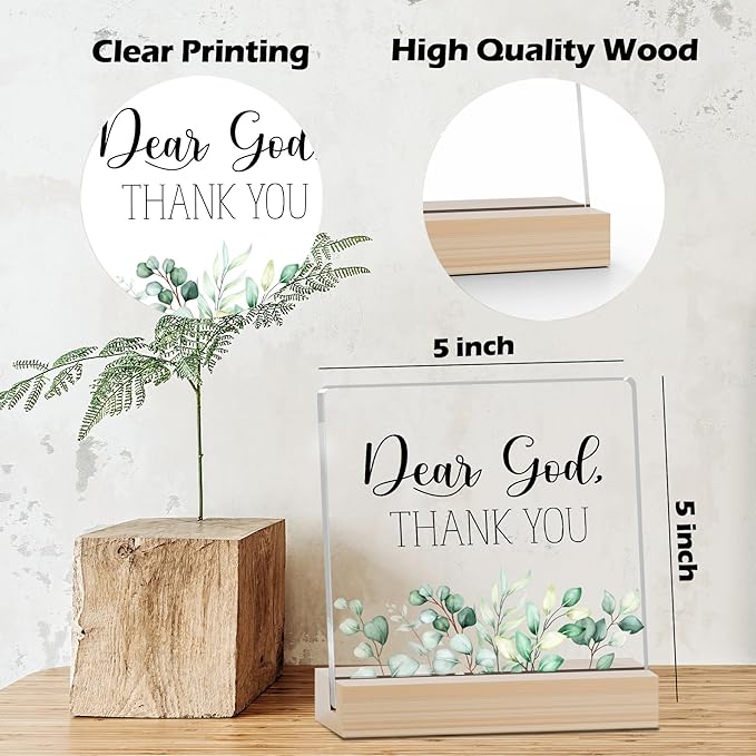 Farmhouse Decor, Acrylic Christian God Home Decorations, Aesthetic Entry Way Table Shelf Decor, Living Room Table Accessories, Boho Office Decorations For Work (05)