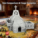 RPG Accessory – 25mm Scale Unpainted Tabletop RPG Game Scenario Piece for Dungeons and Dragons, Trench Crusade Scenery – Medieval Village G AF1124G