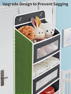 JARLINK Over the Door Organizer Storage, 5 Shelf Hanging Organizer with 5 Large Capacity Pockets, Anti Tilt 44 lb Load Behind Door Storage for Bedroom, Bathroom, Pantry, Nursery, (Black) | Anti Tilt, 44 lb Load, Behind Door Storage