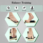 Balance Board for Ankle Strengthening & Physical Therapy - Adjustable Single Leg Board for Recovery from Sprains, Plantar Fasciitis | Stability Trainer with Video Guide and Carry Bag