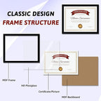 NEXCOVER Diploma Frame Black 10 Pack, 8.5 x 11 Certificate Frame with HD Plexiglass, 8.5 by 11 Picture Frames for Documents, Photos, Posters, Artworks, Horizontal and Vertical Wall Display
