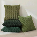 Fancy Homi 4 Packs Decorative Throw Pillow Covers for Living Room Couch Bed, Modern Farmhouse Boho Home Décor Accent Cushion Case, 18" x 18", Green Series