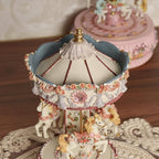 Vintage Carousel Music Box - Rotating Horse Musical Figurine,Carrusel De Navidad, Ideal Birthday, Christmas, Valentine's Day Gift for Girls, Women, Girlfriend, Mom Home Décor & Gift(Off White)