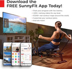 Sunny Health & Fitness Elliptical and Bike Exercise Machine, Ultra Silent Adjustable Resistance Levels Cross Trainer for Home Gym with Pulse Rate Grips, LCD Monitor via Bluetooth SunnyFit App Access