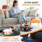 Under Desk Elliptical Machine, 2-in-1 Electric Leg Exerciser for Seniors, Quiet & Compact Pedal Exerciser with Remote, 12 Speed Elliptical Exercise Machine for Home Office