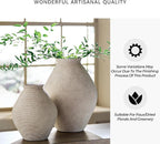 Signature Design by Ashley Hannela 12" Modern Distressed Polyresin Vase, Antique Tan