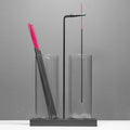 2 in 1 Incense Holder for Sticks Incense Burner Holder with Storage,Glass Upside Down Incense Holder for Sticks with Glass Ash Catcher for Meditation Yoga Spa Room Home Decor[2 Long Black]
