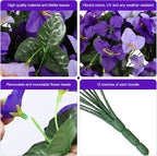 Faux Bougainvillea Artificial Flowers for Outdoors Spring Decor, UV Resistant Outdoor Fake Plants 4 Bundles Realistic Silk Bougainvillea Flowers for Outdoor Porch Patio Window Planter Garden Home