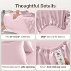 California Design Den - Luxury Full Size Sheet Set - 100% Cotton, 600 Thread Count Deep Pocket Full Size Bed Sheets, Cooling Hotel-Quality Sheets with Sateen Weave - Blush Pink
