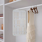 Hanging Jewelry Organizer Storage, 40 Pockets 36 Hooks Necklace Earring Necklace Bracelet Ring Organizer, Double - Sided Design, White