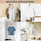 Swing Clothes Hanger Rack, Garment Racks Folding Clothes Bar Wall Mounted, 180°Rotation Laundry Drying Rack 304 Stainless Steel Space Saving for Laundry Room Bedroom Balcony, 9.45" Long 2Pack