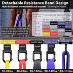 Ally Peaks Pull Up Assistance Bands，Heavy Duty Resistance Band for Pull Up Bar，Adjustable Weight/Size with Fabric Feet/Knee Rest Pull up bands,Up to 410lbs Assistance，resistance bands and assist bands