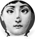 Lina Cavalieri Plate, Wall Decorative Plate, Mysterious Face Plate Wall Hanging Decoration,Including Bracket And Special Spring HooK,style-4,7inch