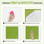 AKTOP Cork Bulletin Board 12x12, 1/2" Thick Felt Cork Board Tiles 6 Pack, Small Square Pin Board for Wall, Self Adhesive Corkboards with 60 Push Pin Wood Clips for School, Home & Office, Green
