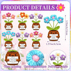 Wavwavw 6 Pcs Christian Gift for Women Inspirational Religious Gifts Positive Faith Scripture Crochet Handmade Bible Verse Crochet Doll with Prayer Card for Vbs Church(Puff)