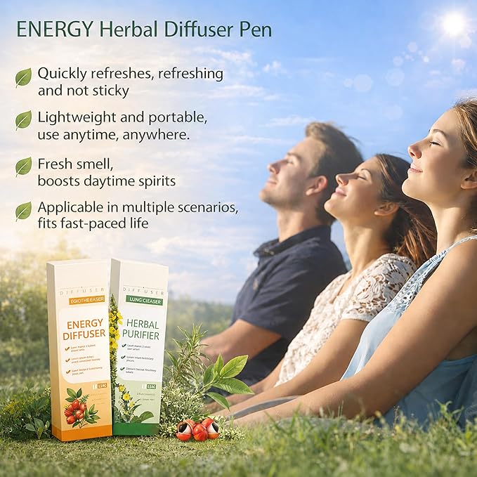 Mullein Herbal Diffuser Pen – Smokeless with Mullein Thyme & Mint – Flavored Air Freshener, 2 Sticks Vaporless