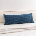 Aegero Corduroy Decorative Throw Pillow Covers 14x36 Inch Soft Striped Pillow Covers Modern Farmhouse Home Decor for Sofa Living Room Couch Bed（Teal）