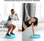 Inflated Wobble Cushion,Circular Non-slip Texture for Comfortable Sitting,Extra Thick Dyna Disc with Pump for Core Strength,Wiggle Seat to Improve Posture,Fitness,660lb Load Capacity