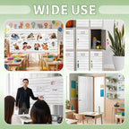 Hahafelt 1.3x39 ft Fabric Bulletin Board Roll Reusable Waterproof Erasable Bulletin Board Wrinkle Resistant Non-Woven Fabric Roll for Background Decor DIY Craft (White,Wood Grain)
