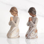 Willow Tree Prayer of Peace (Darker Skin), Seeking The Quiet Within, Expresses Sympathy, Comfort, Remembrance, Healing, Sculpted Hand-Painted Figure