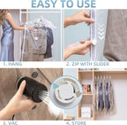 Hanging Vacuum Storage Bags with Electric Pump, 6 Pack (41.3 x27.6 inch), Vacuum Seal Bags for Clothing, Garment Storage for Short Jacket, Suits, Dresses, Closet Organizer Space Saving