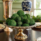 Biubee 18 Pack Decorative Faux Dried Moss Balls- 6pcs 3.1" Artificial Green Plant Mossy Globes+ 12pcs 2.2" Handmade Sphere Moss Gift for Home Dough Bowl Vase Chinoiserie Decors Party Wedding Display
