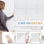 DOLLAR BOSS Felt Cork Board Tiles, 6 Packs 12" x 12" 1/2" Thick Cork Bulletin Board Self Adhesive Corkboards for Walls with 60 Pushpins for Home Office Kitchen School Decor Display, Light Grey