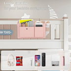 Edudif Bedside Caddy Bedside Organizer with Fixed Straps & Water Bottle Holder, Bunk Bed Caddy ideal for Home, Dorm, Hospital, Crib, Versatile Bedside Storage Solution