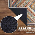 Keen Home Design 9x12 Rug - Machine Washable Area Rug with Non-Slip Backing, Ideal for Living Room, Dining Room, Bedroom - Vintage, Easy Clean, Durable, Low Pile Rug - (9' x 12')